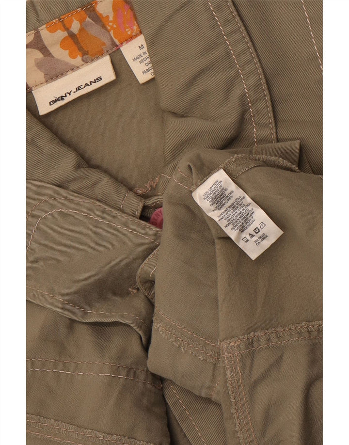 DKNY 3/4-ærmet militærjakke til kvinder UK 14 medium Khaki Bomuld