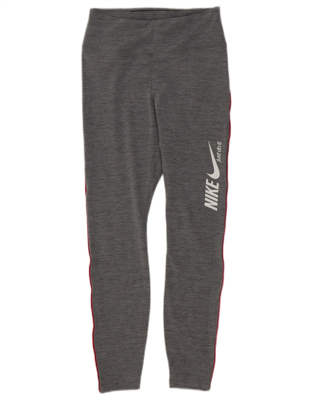 Nike Dame Dri Fit Grafiske Leggings UK 10 Small Grå Polyester