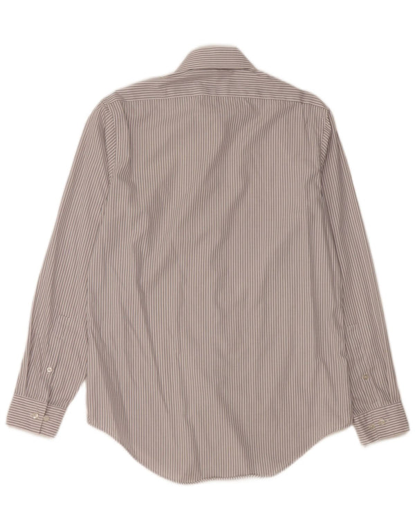 Calvin Klein Herre Slim Fit Skjorte Størrelse 15 1/2 Medium Grå Stribet