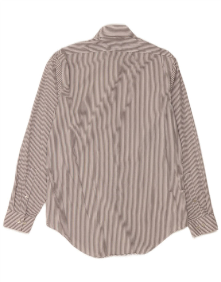 Calvin Klein Herre Slim Fit Skjorte Størrelse 15 1/2 Medium Grå Stribet