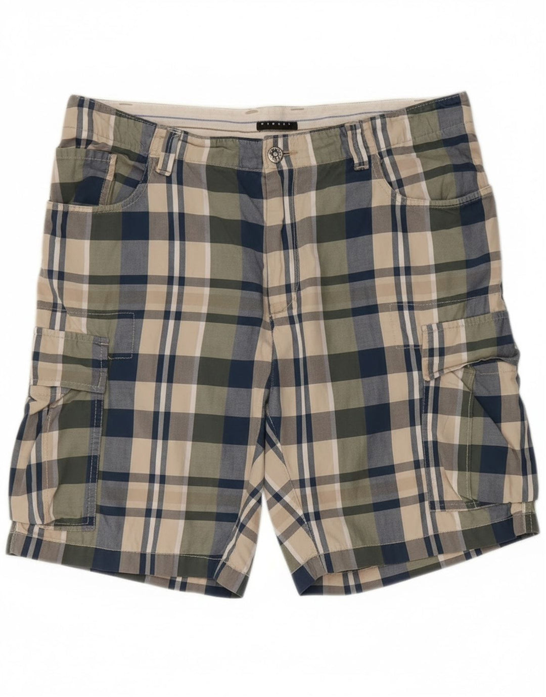 Sisley Herre Cargo Shorts IT 50 Large W36 Flerfarvet ternet bomuld