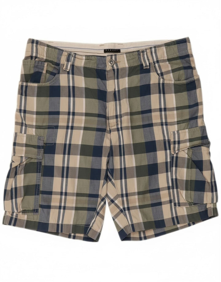 Sisley Herre Cargo Shorts IT 50 Large W36 Flerfarvet ternet bomuld