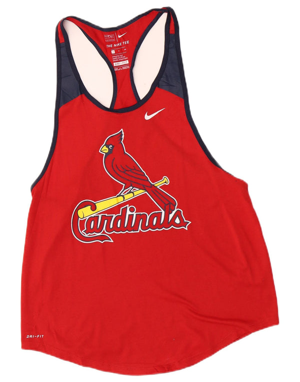 Nike Herre Cardinals Ærmeløs Vest Top Lille Rød Colourblock Sports