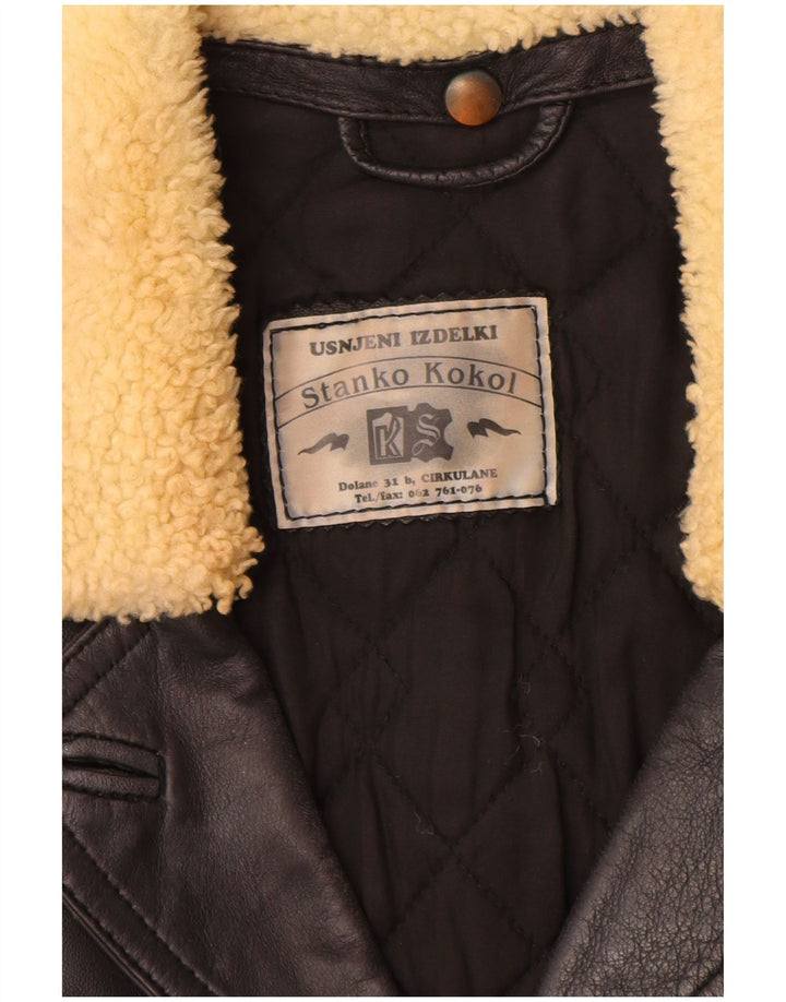 Vintage overfrakke til kvinder UK 10 Small Black