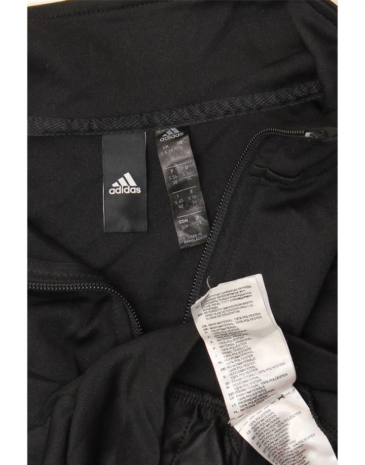Adidas træningsdragt topjakke til kvinder UK 8/10 Lille sort polyester