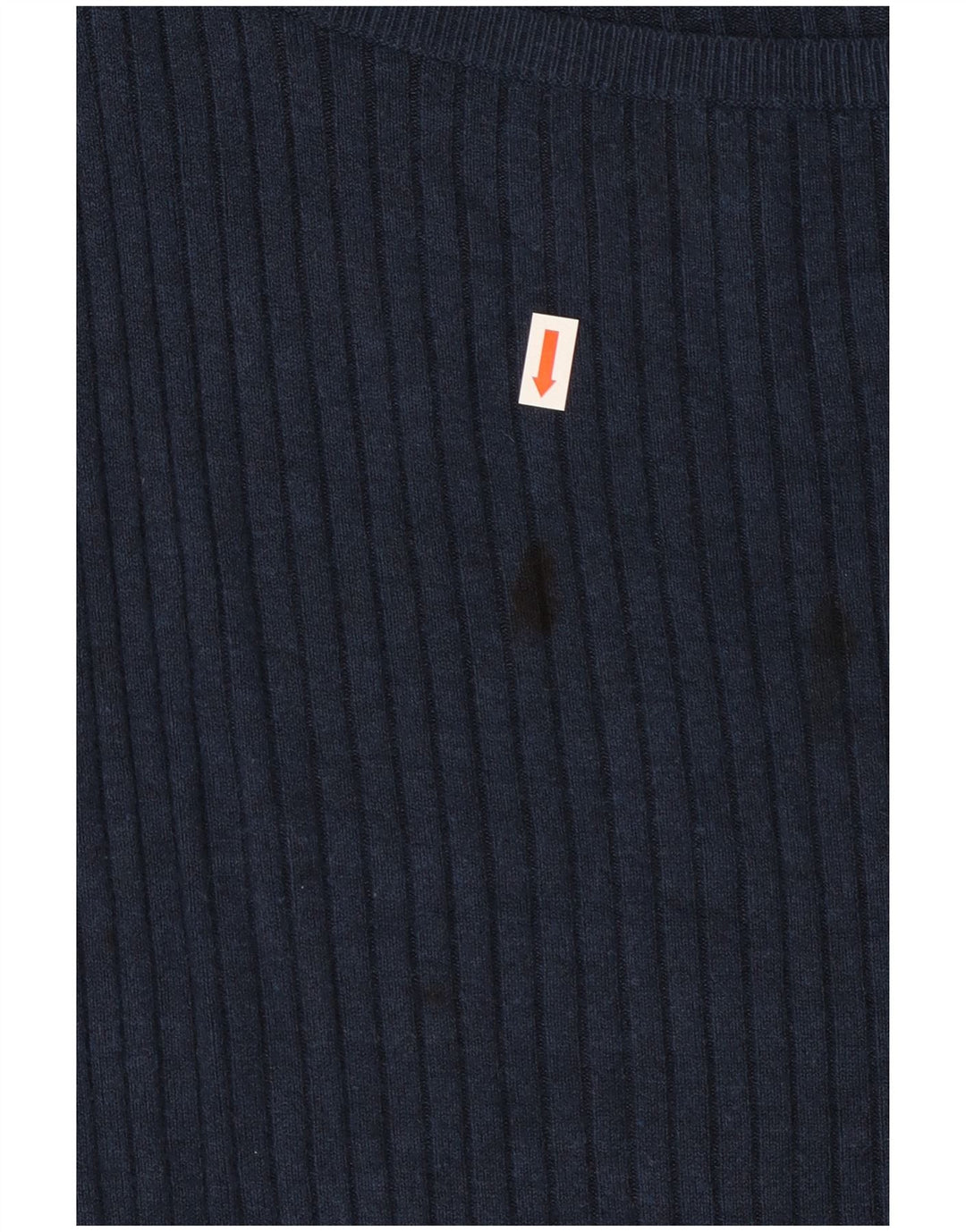 Marks & Spencer Dame Top Langærmet UK 24 4XL Navy Blue Viscose