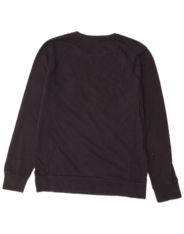 NIKE grafisk sweatshirt til mænd UK 42/44 Stor sort bomuld