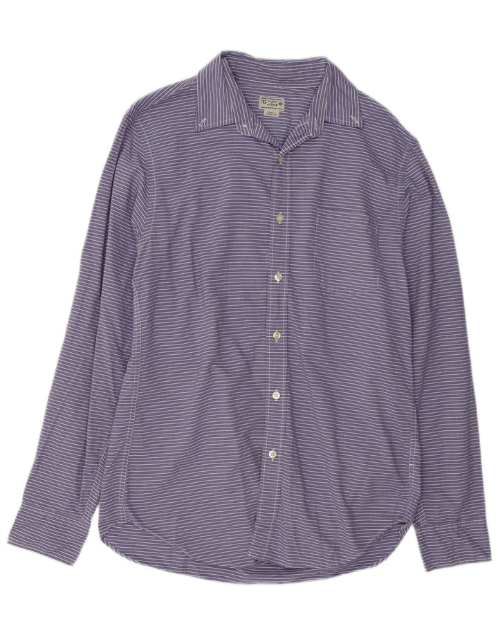 J. CREW Herreskjorte Medium lilla nålestribet bomuld