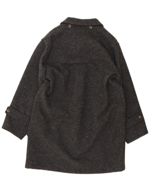 Vintage Duffle Coat til mænd IT 46 Small Grey Flecked Wool