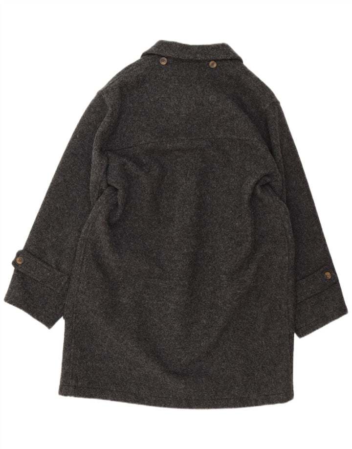 Vintage Duffle Coat til mænd IT 46 Small Grey Flecked Wool