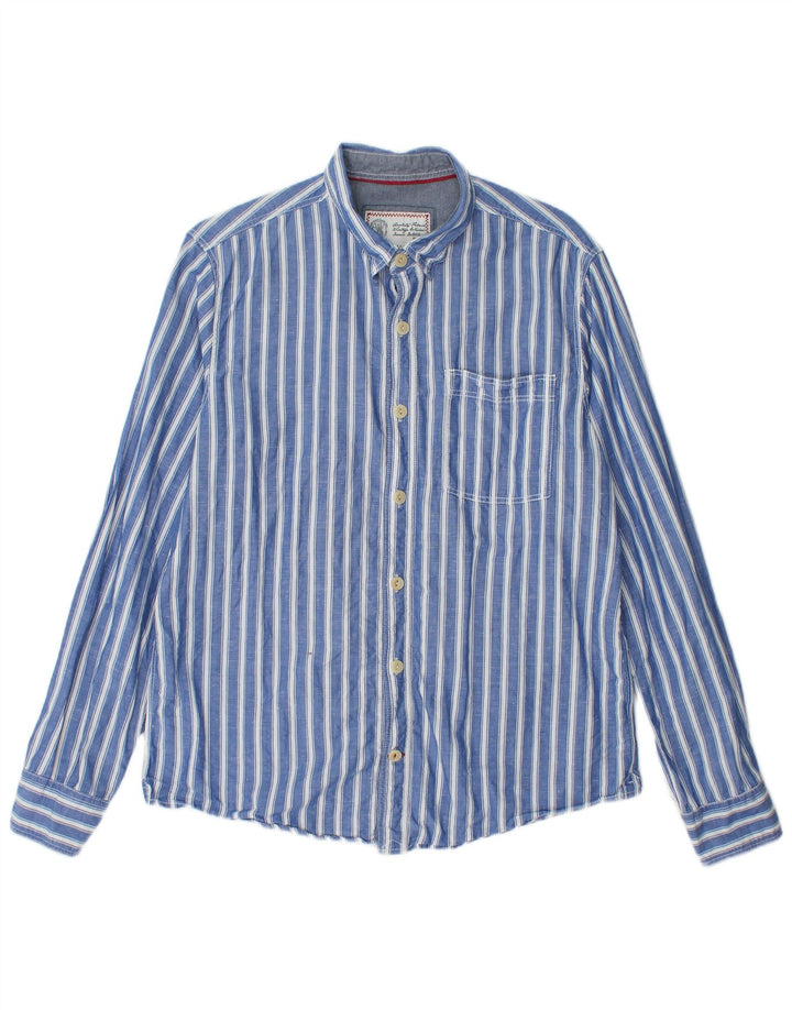 Fat Face Herreskjorte Medium Blue Pinstripe Bomuld