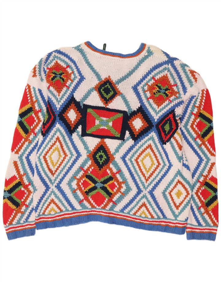 West End Womens Crew Neck Jumper Sweater UK 16 Large Multicolor