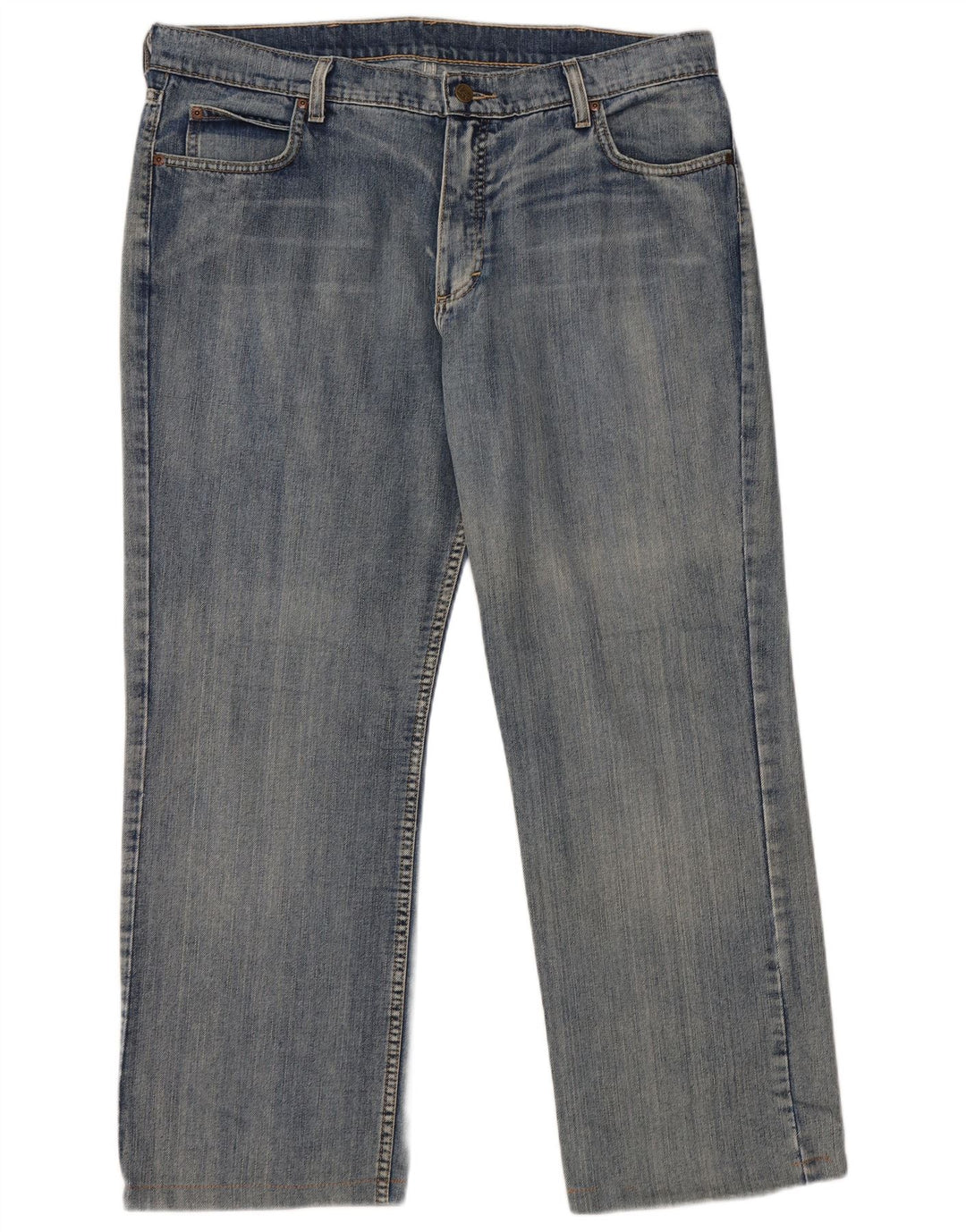 LEE Straight Jeans til mænd Størrelse 48 W38 L29 Blå Bomuld