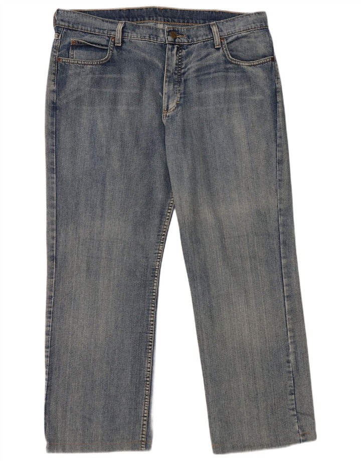 LEE Straight Jeans til mænd Størrelse 48 W38 L29 Blå Bomuld