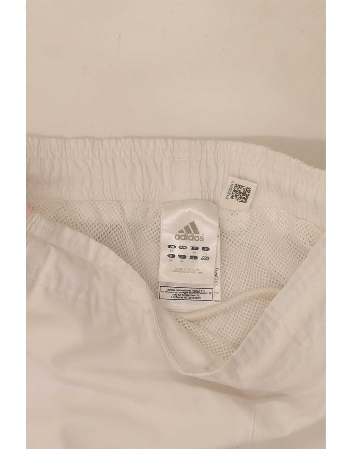Adidas Dame Capri Træningsdragt Bukser UK 12 Medium White Polyester
