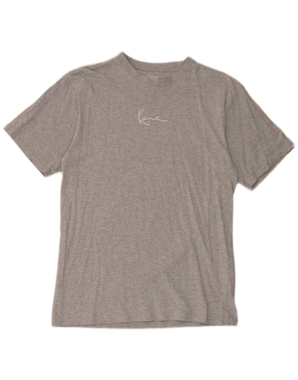 Karl Kani Herre T-shirt Top Medium Grey Flecked Bomuld