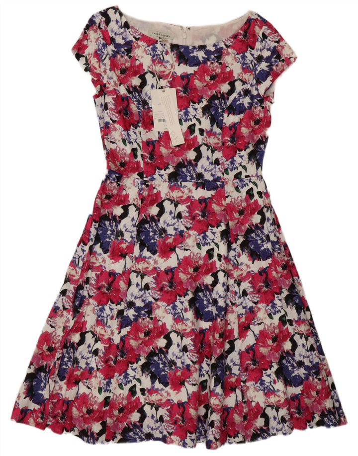 Laura Ashley Womens Regular Tea Dress UK 12 Medium Multicolored Floral