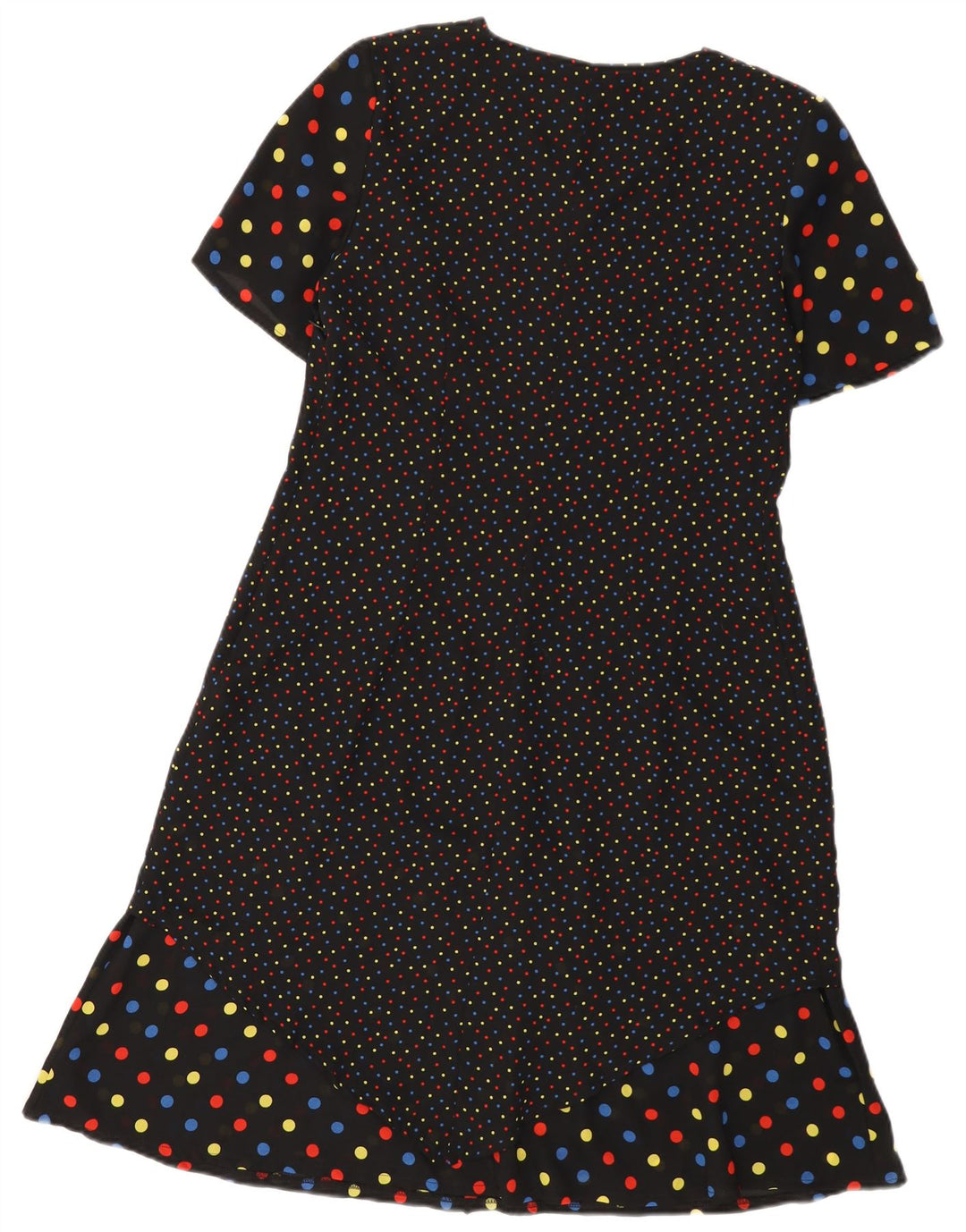 Vintage Dame A-Line Kjole IT 48 XL Sort Plettet Polyester