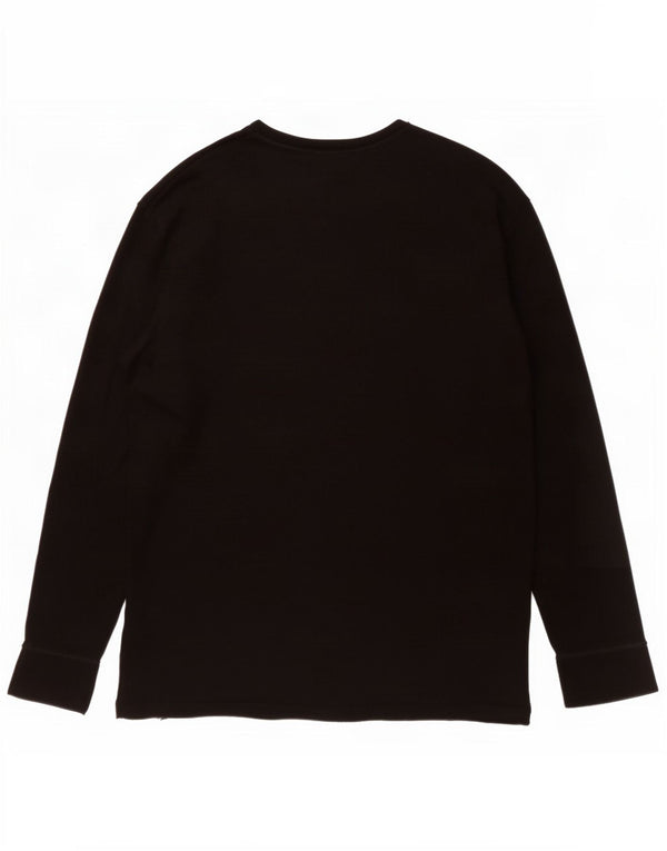 Marks & Spencer Herre Boat Neck Jumper Sweater Stor Sort Uld