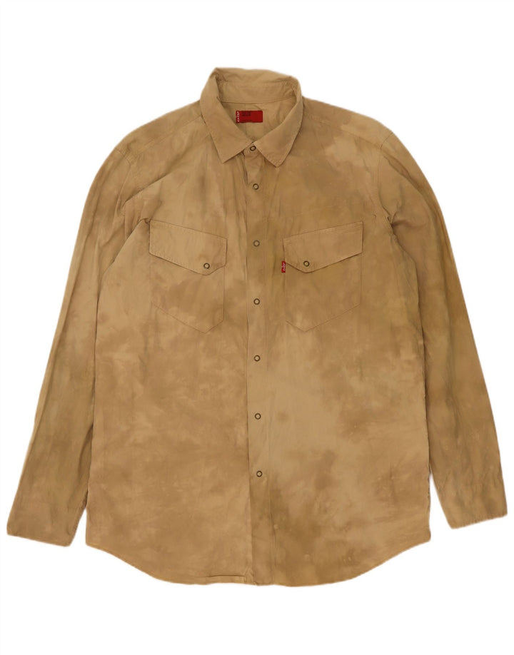 Levi's Herreskjorte Medium Beige Tie Dye Bomuld