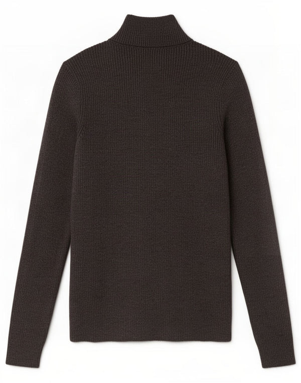 Marks & Spencer Dame Turtle Neck Jumper Sweater UK 10 Small Grey