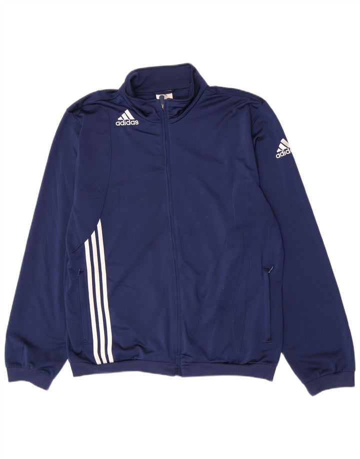 Adidas Herre grafisk træningsdragt Topjakke UK 44/46 Stor marineblå polyester
