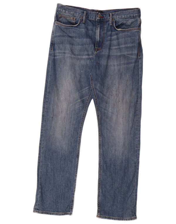 Marks & Spencer Herre Blue Harbor Straight Jeans W34 L31 Bomuld
