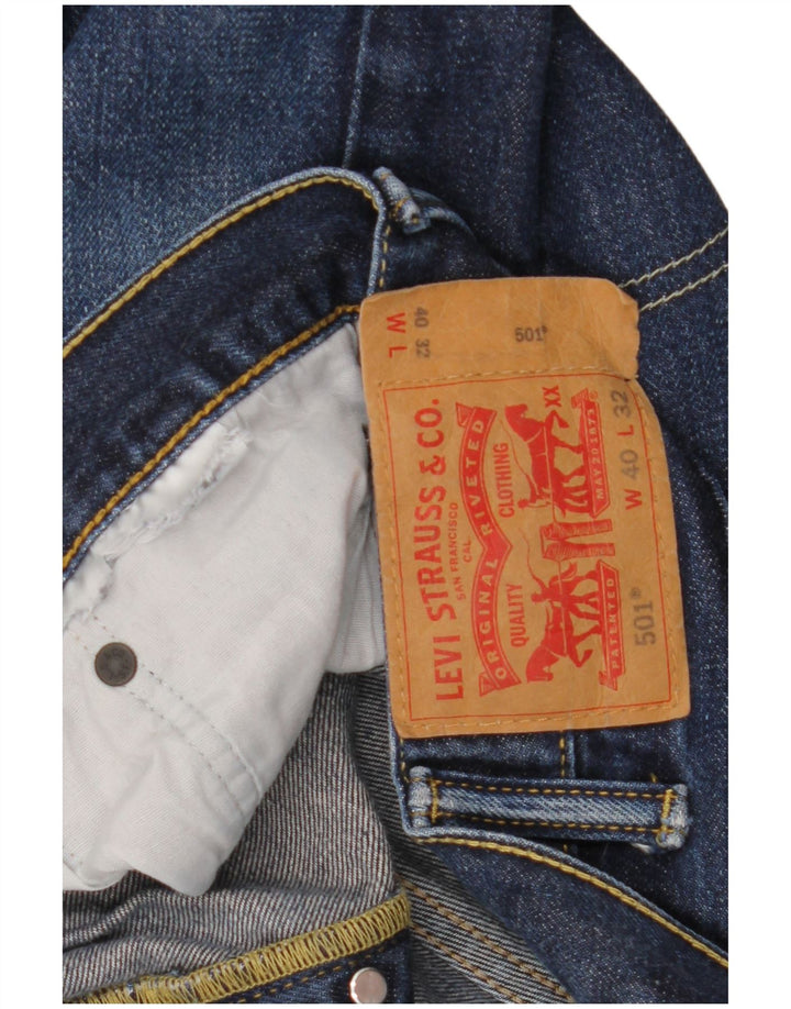 Levi's Herre 501 Straight Jeans W40 L32 Marineblå
