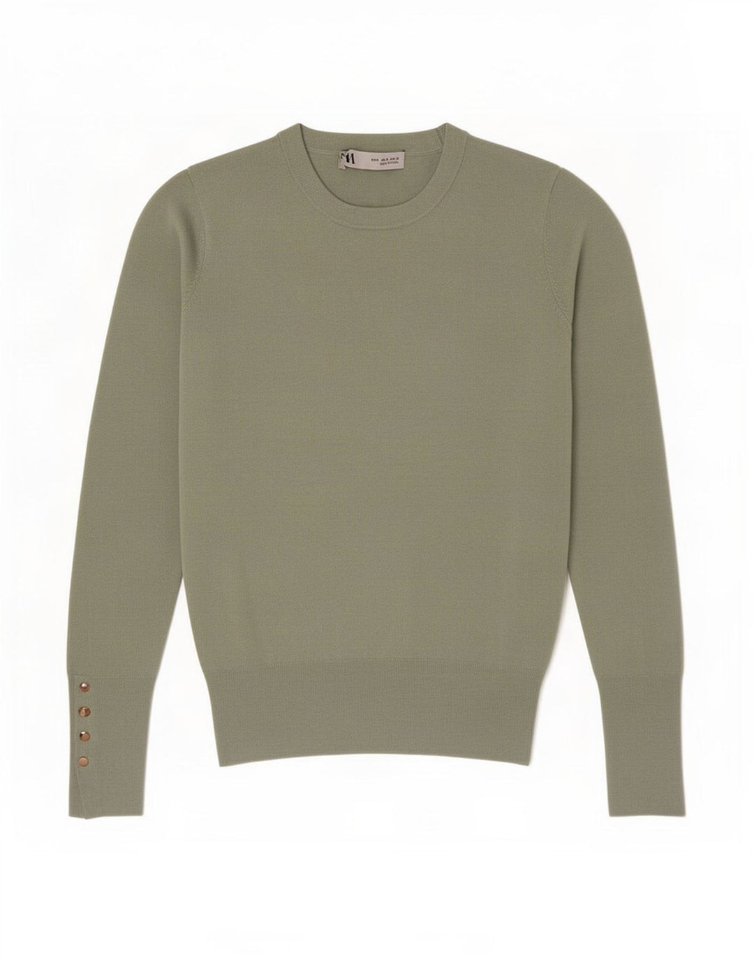 Zara Dame sweater med rund hals DK 8 Lille grøn viskose