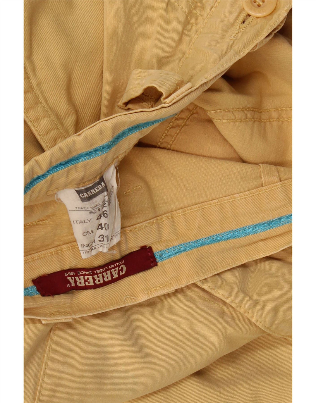 CARRERA Herre Cargo Shorts IT 46 Small W31 Gul Bomuld