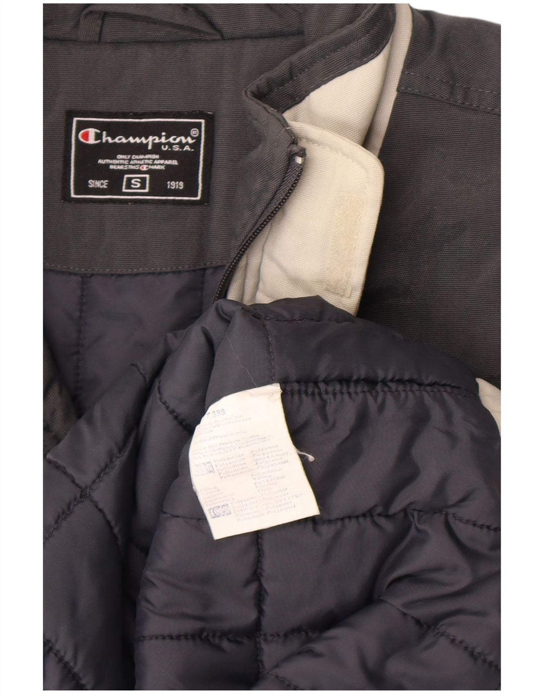 Champion Polstret Gilet UK 36 Small Grey Colourblock Polyamid