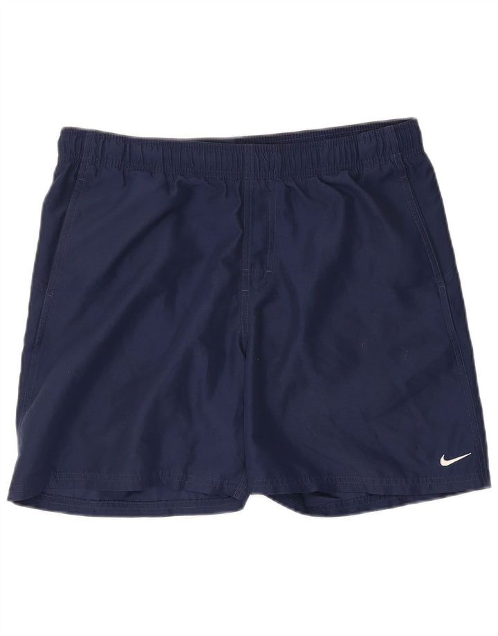 Nike Herre grafiske svømmeshorts Små marineblå polyester