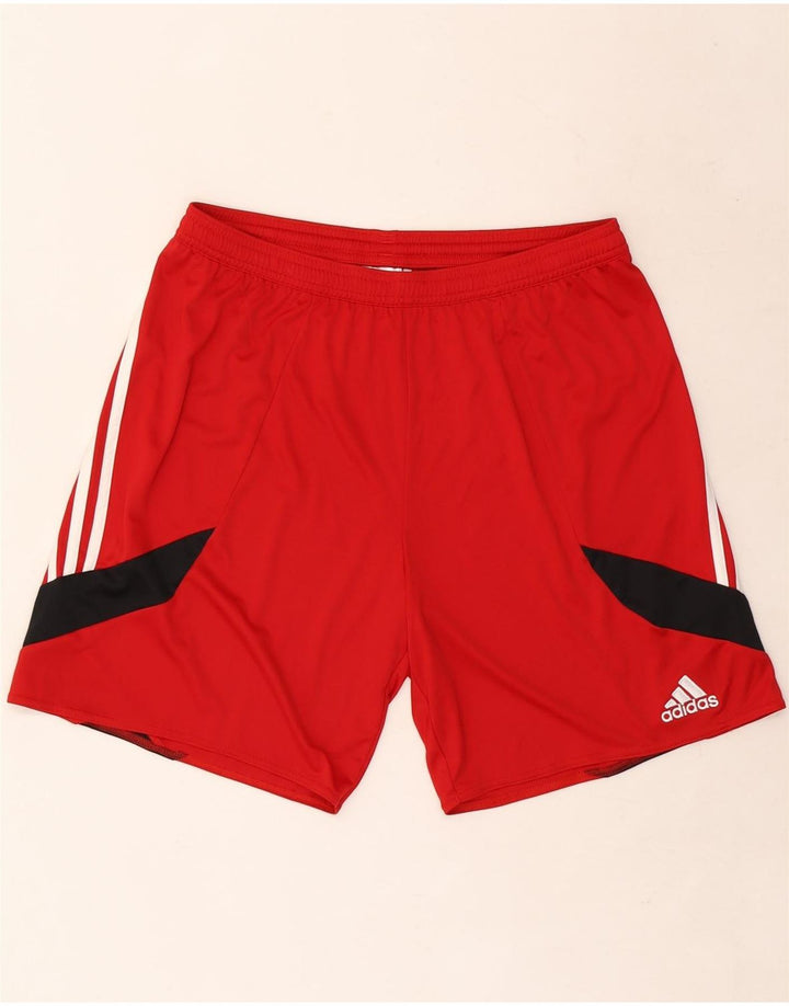 Adidas Herre Climalite Sportshorts Store Røde Colourblock Polyester