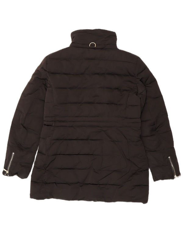 Zara Womens Polstret Frakke UK 16 Large Black