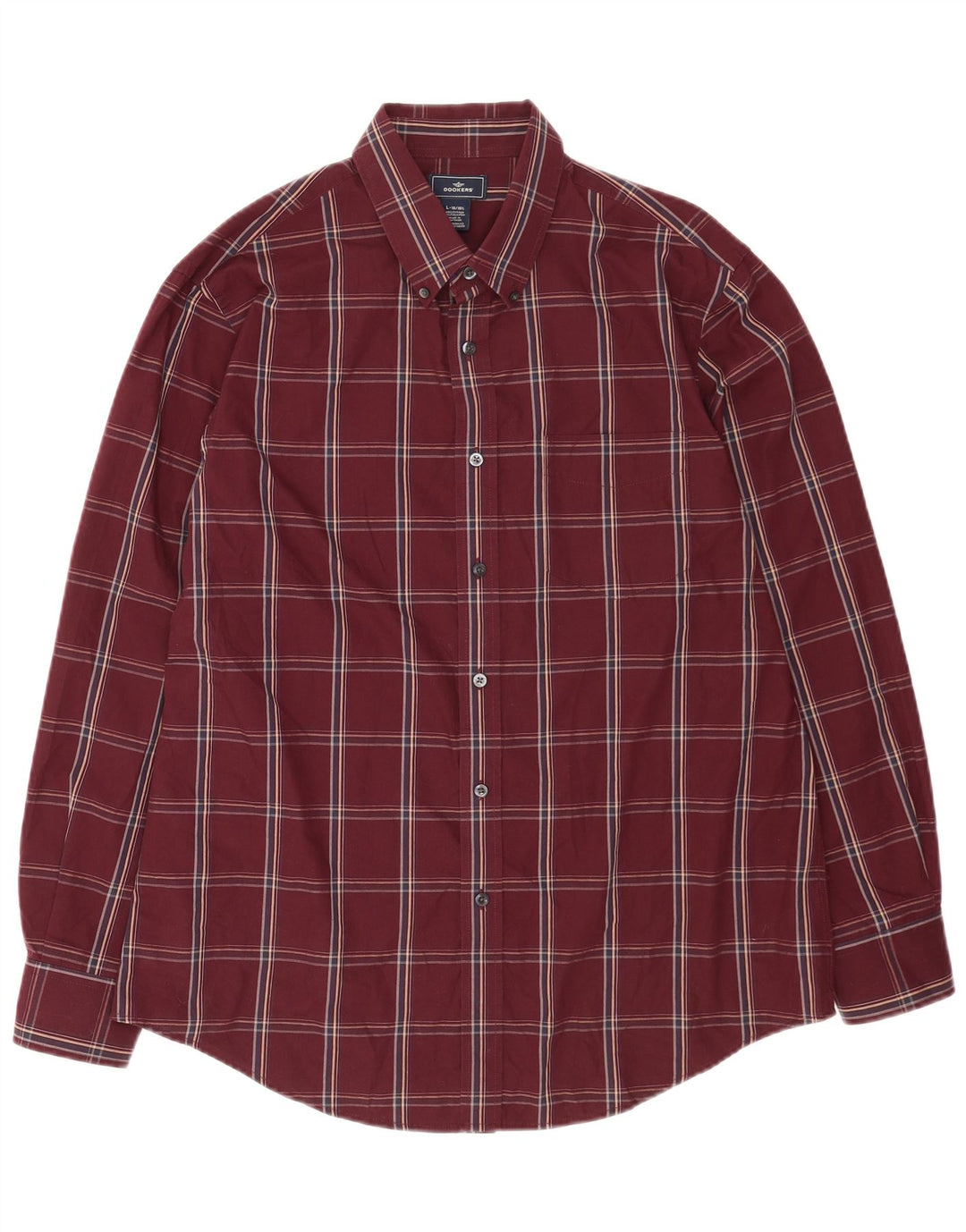 Dockers herreskjorte str. 16 16 1/2 Large rød ternet bomuld
