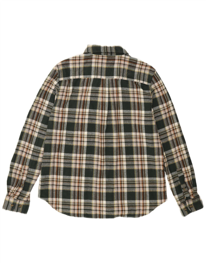 Eddie Bauer Herre Flanelskjorte Stor Grøn Plaid Bomuld