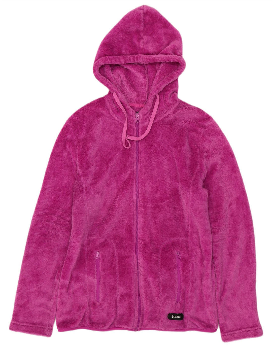 Brugi dame fleecejakke med hætte UK 18 XL Pink Polyester