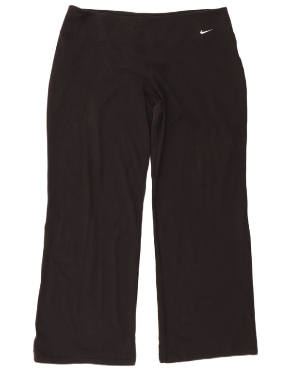 Nike Womens Loose Fit træningsdragt Bukser UK 18 XL Sort bomuld