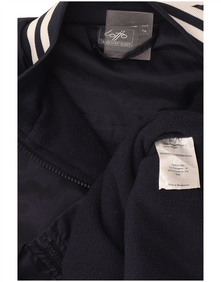 Lotto Herre Bomber Jacket UK 38 Mellem marineblå stribet polyamid