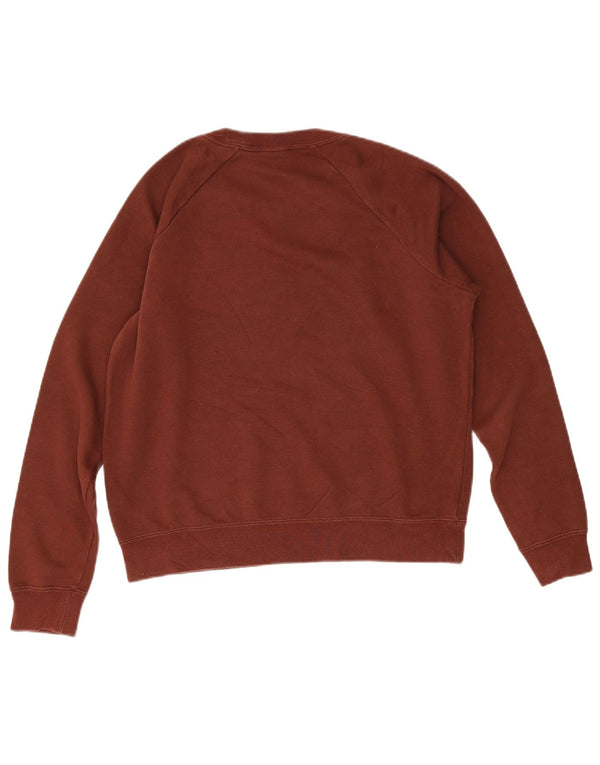 Nike Dame Oversized Sweatshirt Jumper UK 10 Lille brun bomuld