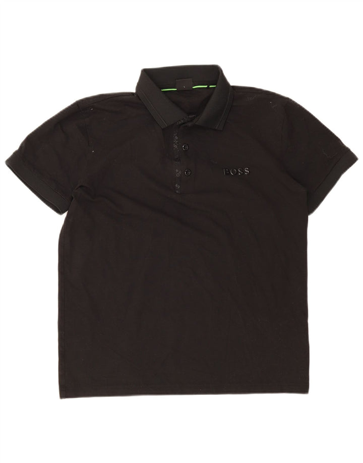 Hugo Boss Stretch Polo Shirt til mænd Stor sort bomuld