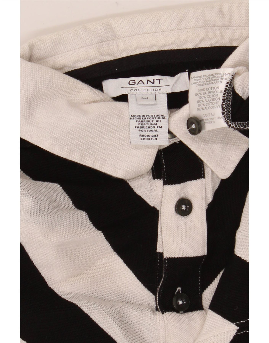 Gant Poloshirt til mænd Medium hvid stribet bomuld