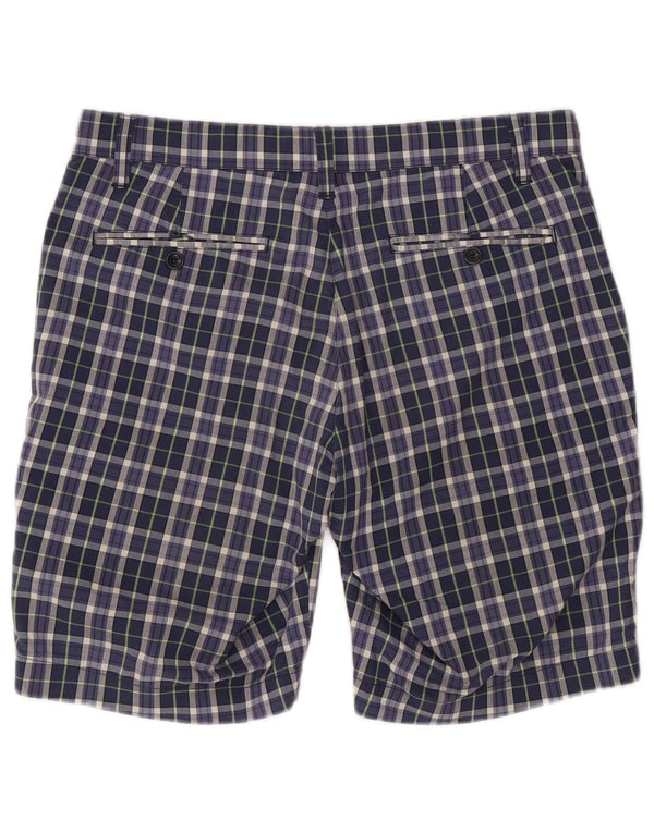 Conte of Florence Chino Shorts til mænd IT 48 Medium W32 Navy Blue Check
