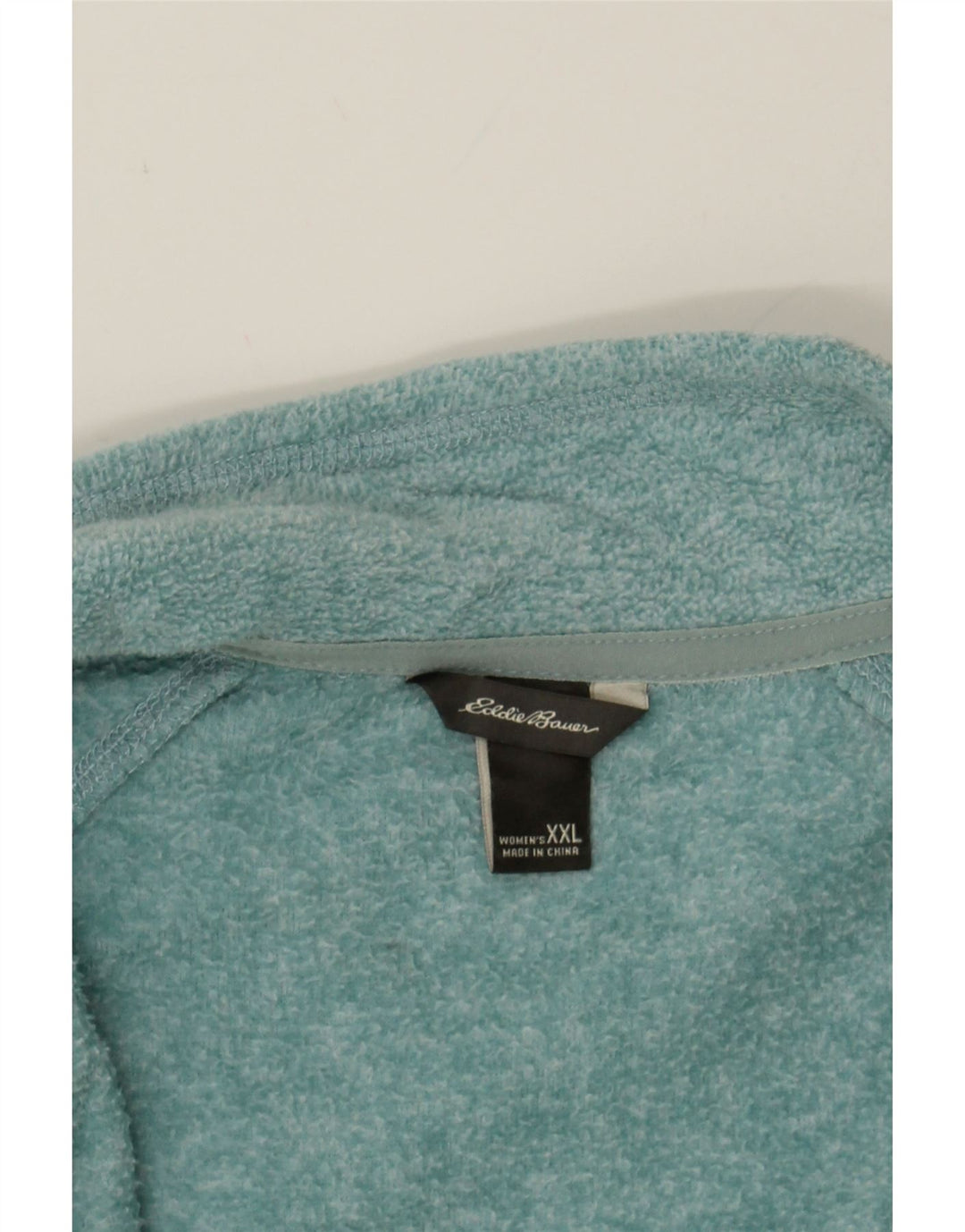 EDDIE BAUER Womens Zip Neck Fleece Jumper UK 20 2XL Turquoise Polyester Vintage Eddie Bauer and Second-Hand Eddie Bauer from Messina Hembry 