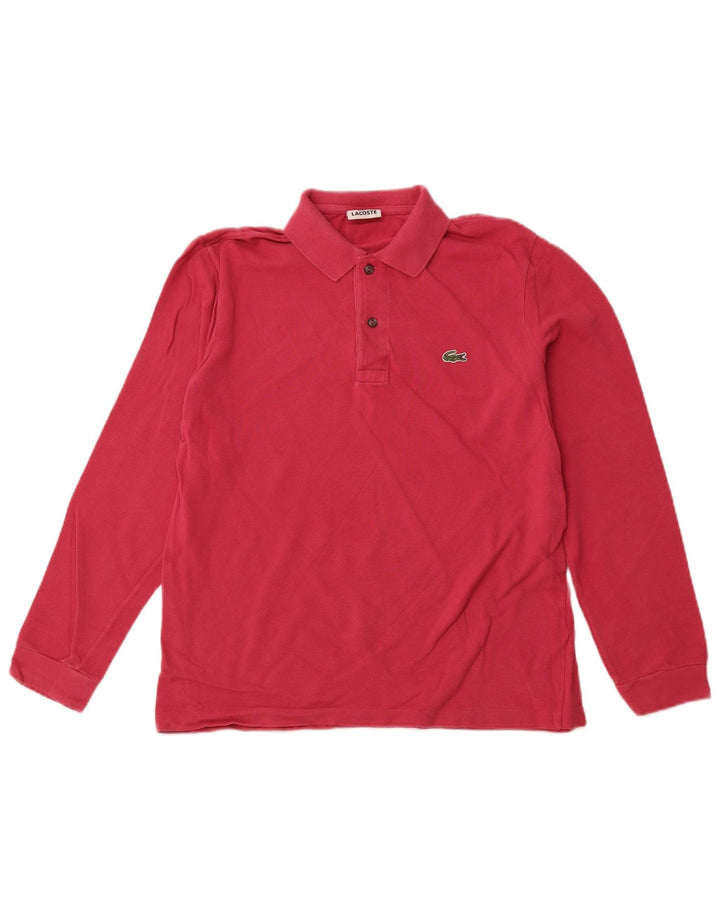 LACOSTE Langærmet poloshirt til mænd størrelse 3 Lille Pink Bomuld