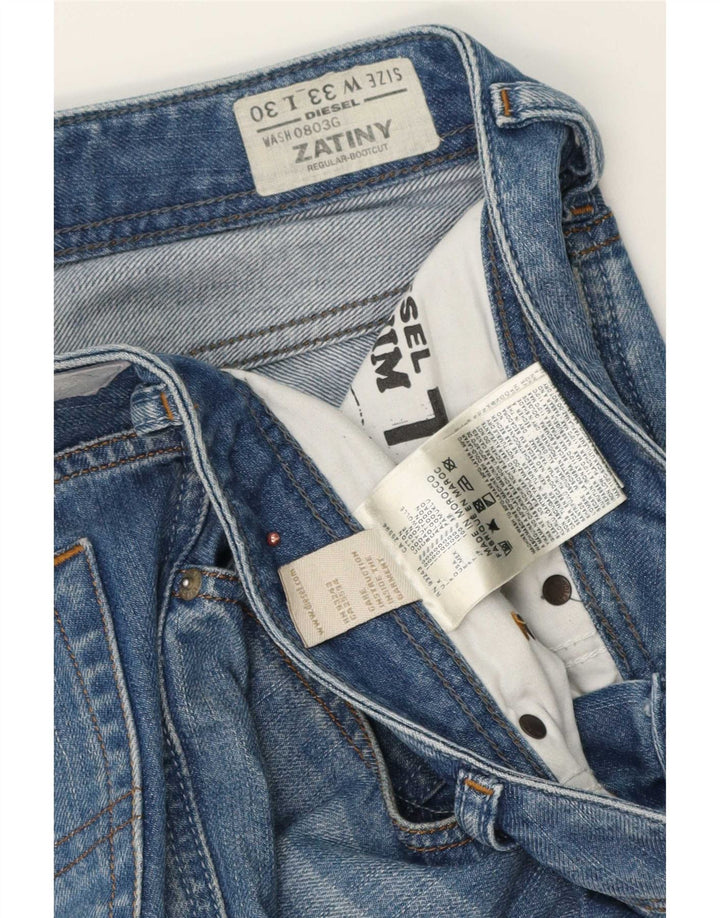 Diesel Herre Zatiny Regular Fit Bootcut Jeans W33 L30 Blå Bomuld