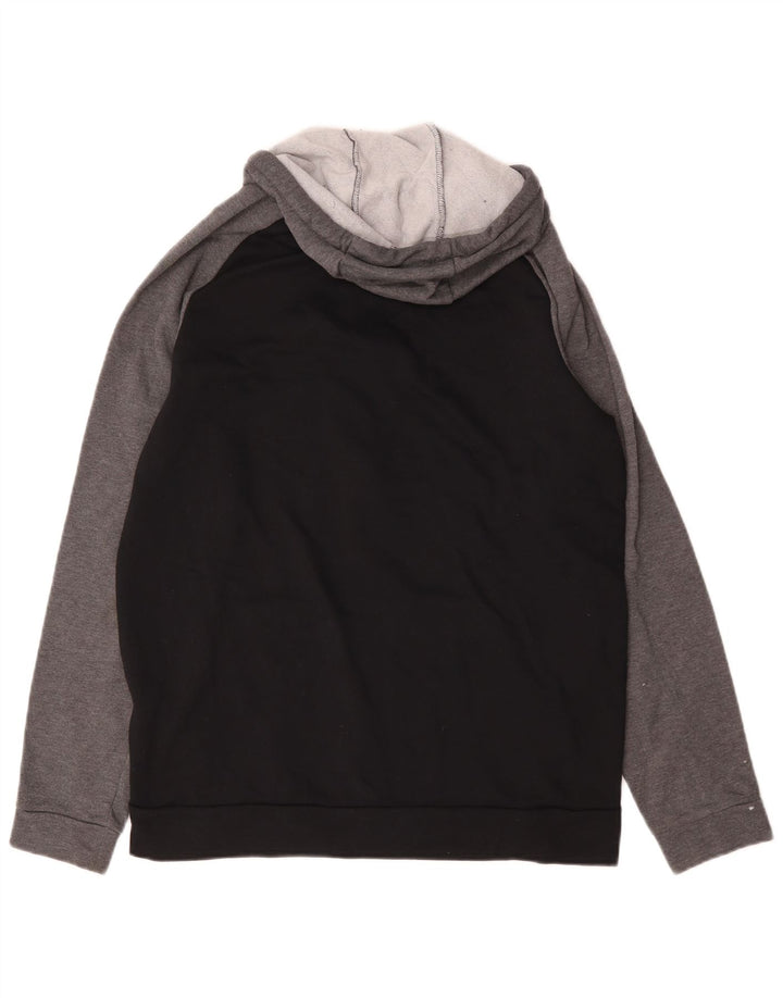 Nike Herre Dri Fit grafisk hættetrøje med lynlås Medium Sort Colourblock