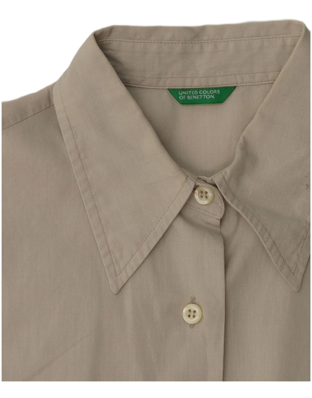 BENETTON Dameskjorte UK 14 Medium Grå