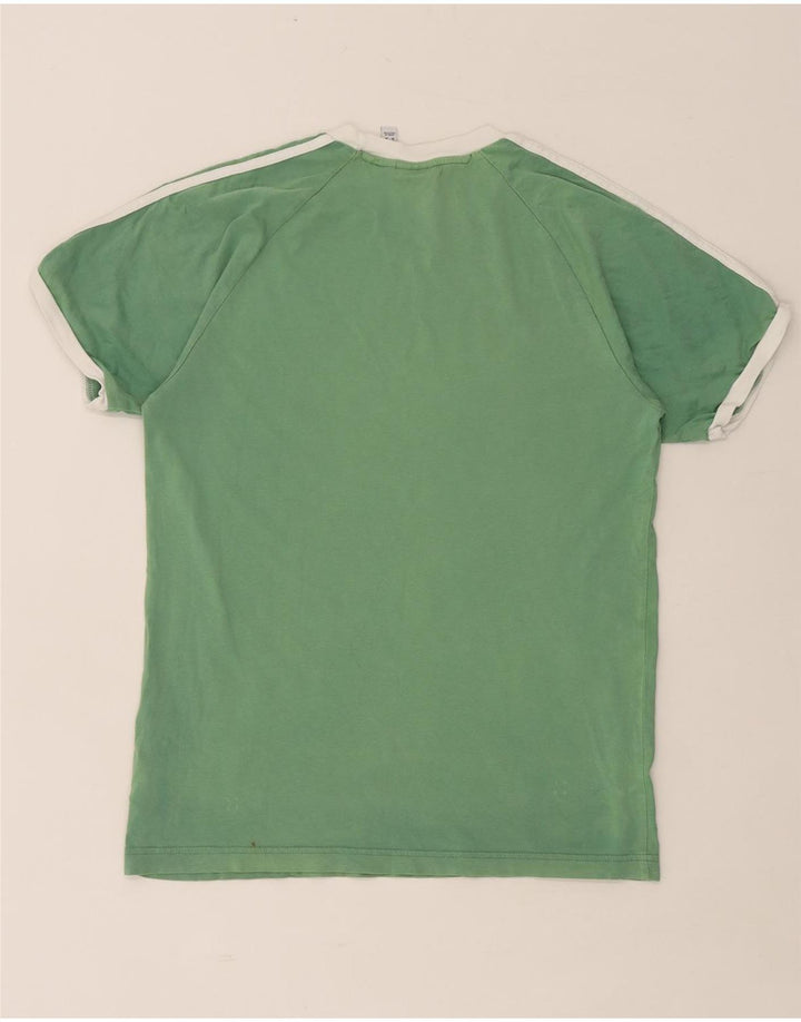 ADIDAS Herre T-Shirt Top Medium Grøn Bomuld
