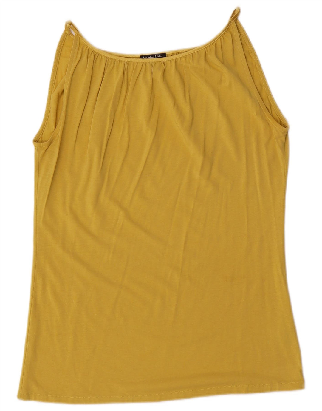 Massimo Dutti Dame Cami Top UK 14 Medium Yellow Lyocell